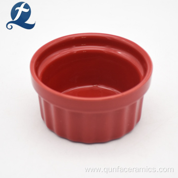 Wholesale Mixed Color Ceramic Cake Ramekin